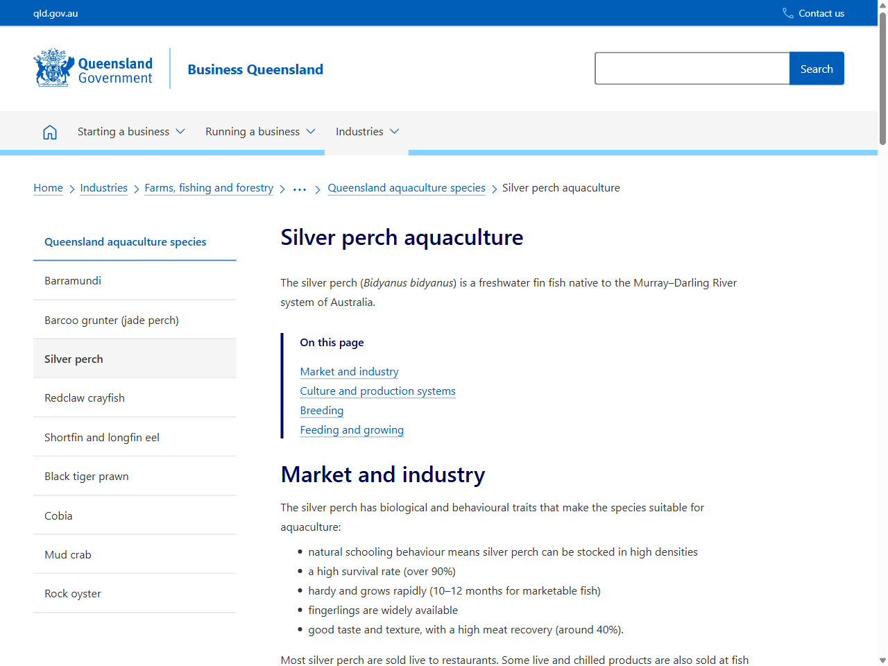 Preview of Development of a Health Management Strategy for the Silver Perch Aquaculture Industry., accessed July 20, 2025,