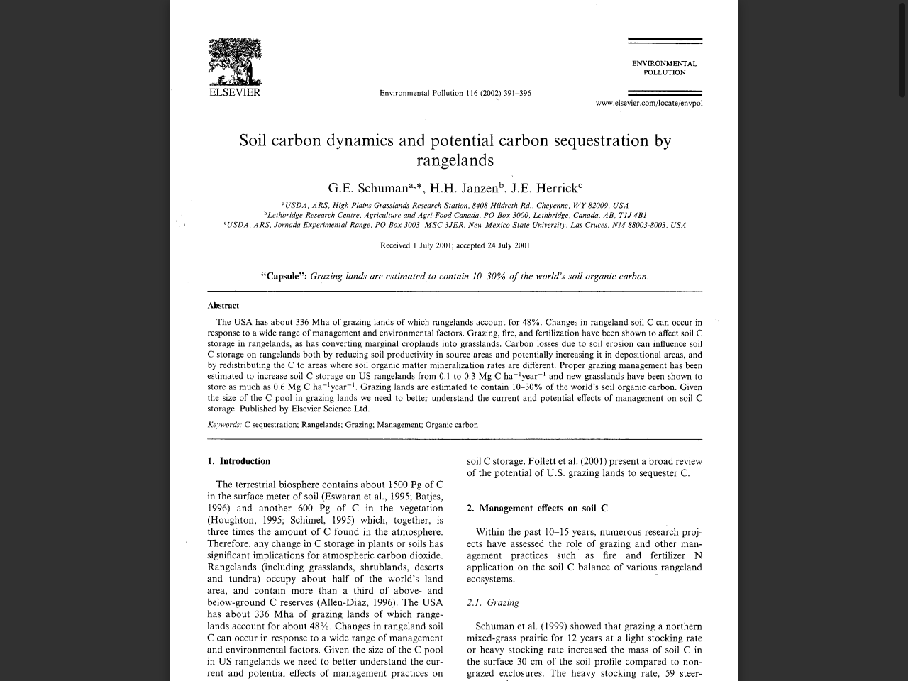 Preview of Grazing disturbance significantly decreased soil organic carbon contents of alpine grasslands on the Tibetan Plateau