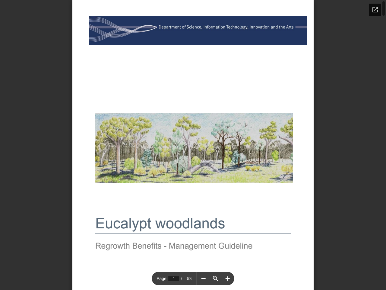 Preview of Eucalypt woodlands Regrowth Benefits - Management Guideline - Queensland Government, accessed July 12, 2025,