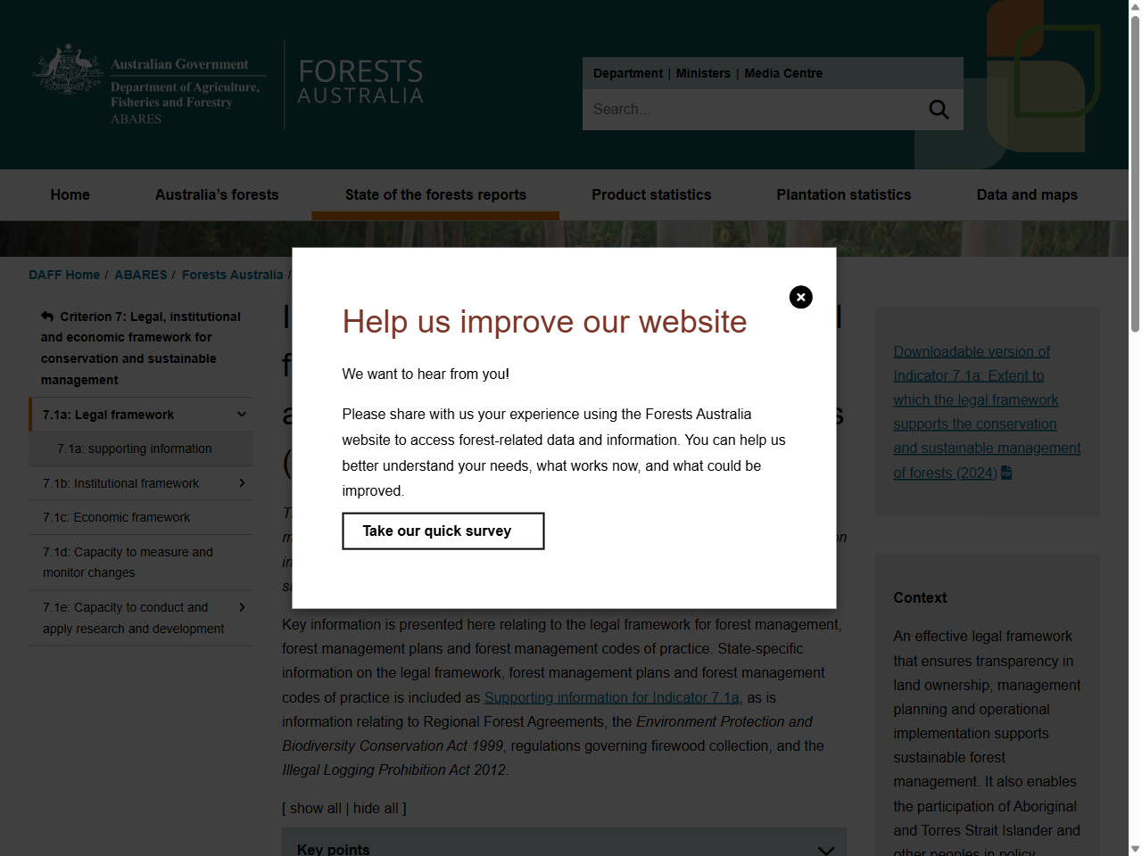 Preview of Indicator 7.1a: Extent to which the legal framework supports the conservation and sustainable management of forests (2024) - DAFF, accessed May 17, 2025,