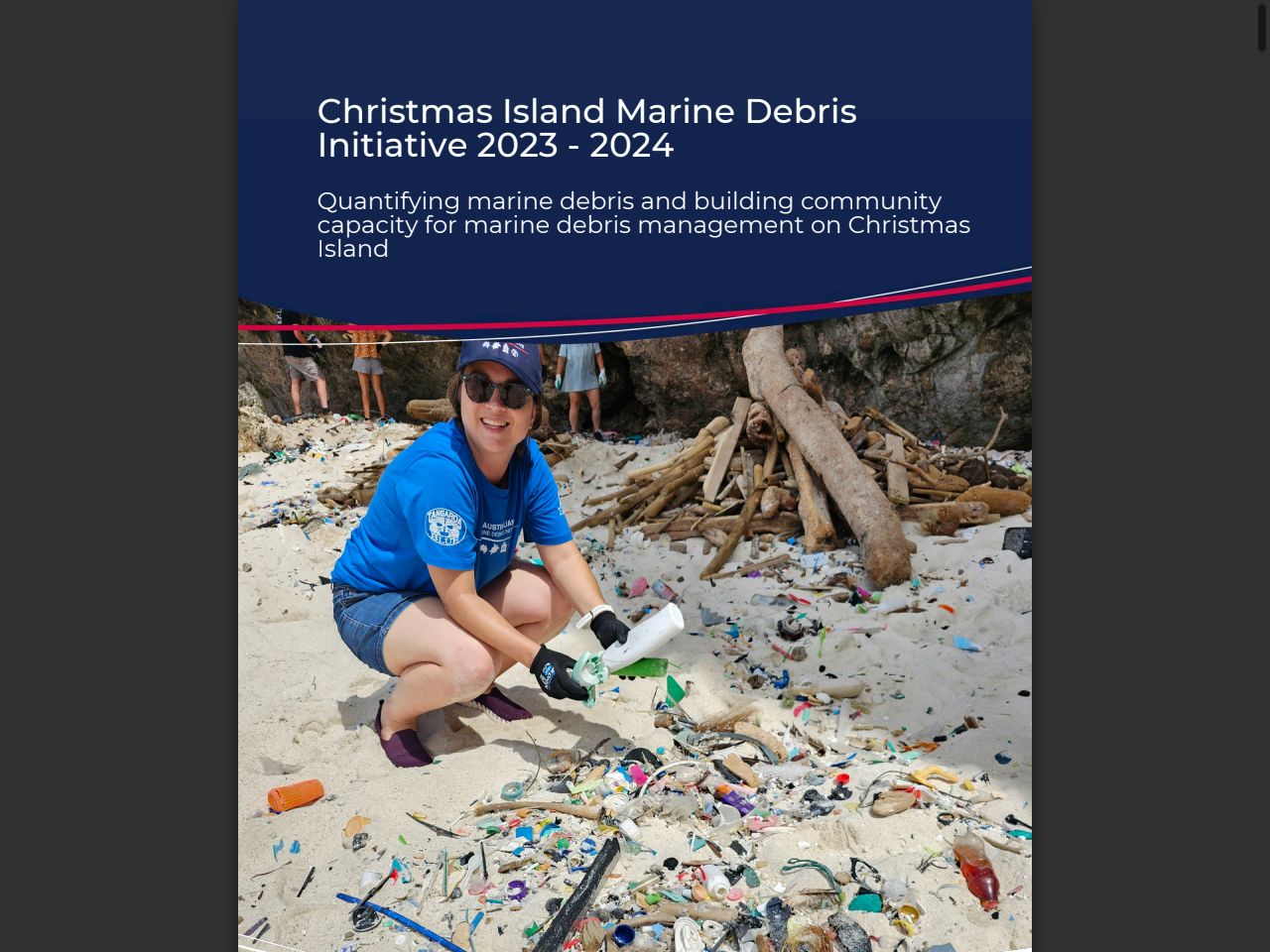 Preview of Tangaroa Blue Foundation. (2024). Christmas Island Marine Debris Report. 11