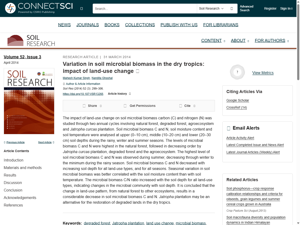 Preview of Variation in soil microbial biomass in the dry tropics: impact of land-use change, accessed on June 7, 2025,