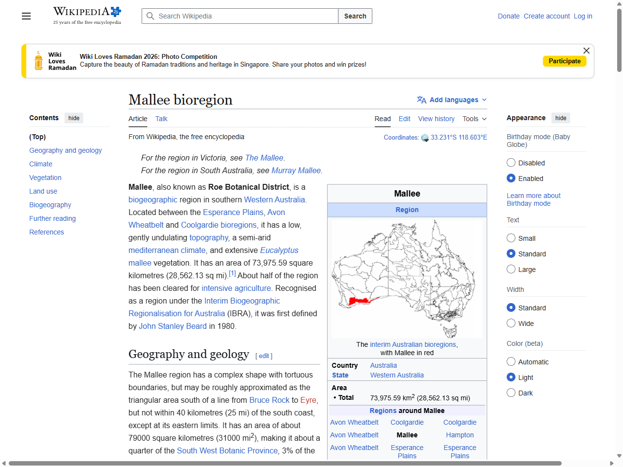 Preview of Mallee bioregion - Wikipedia