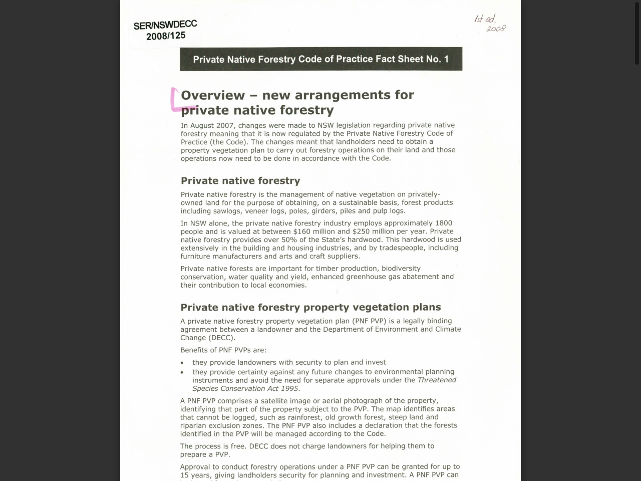 Preview of Overview - new arrangements for private native forestry, accessed July 12, 2025,