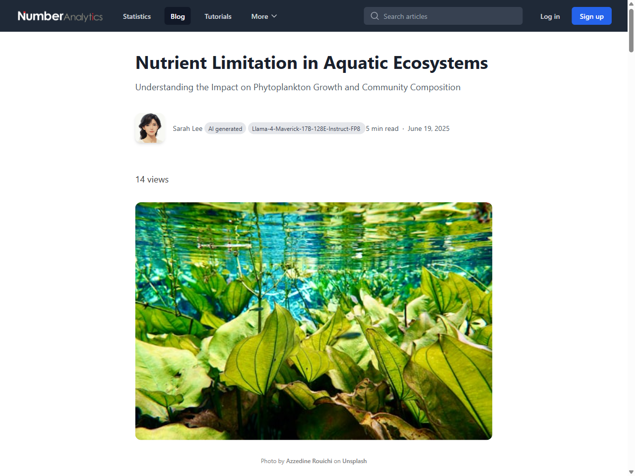Preview of Nutrient Limitation in Aquatic Ecosystems - Number Analytics, accessed July 26, 2025,