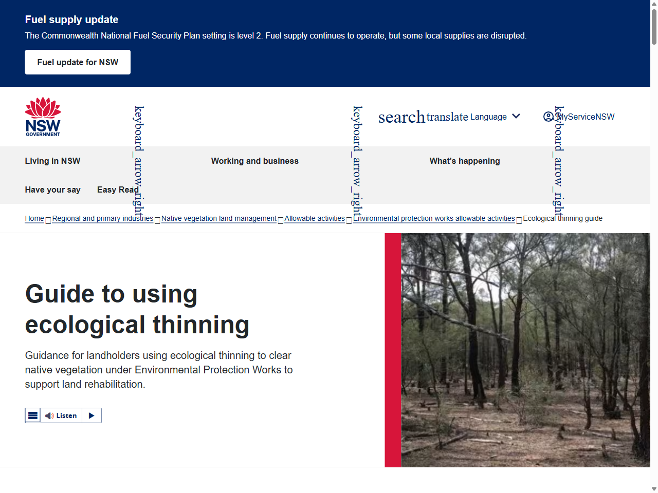 Preview of Ecological thinning guide