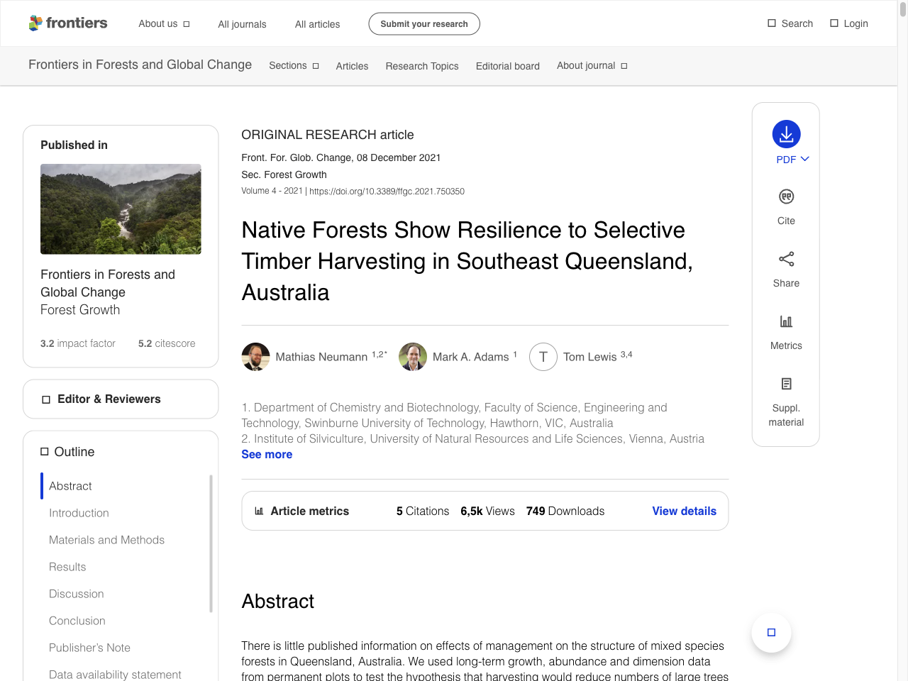 Preview of Native Forests Show Resilience to Selective Timber Harvesting in Southeast Queensland, Australia - Frontiers, accessed July 12, 2025,