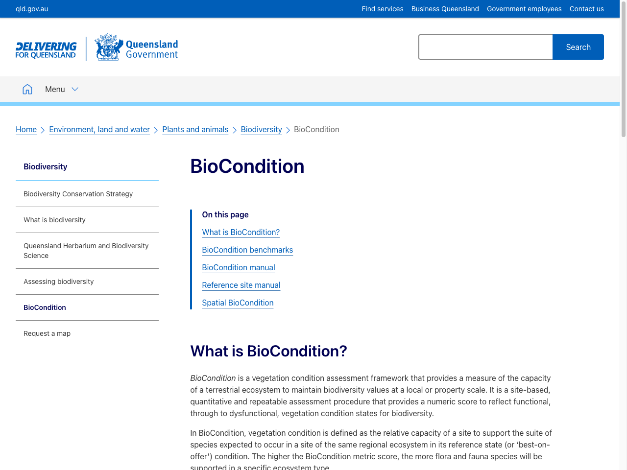 Preview of BioCondition | Environment, land and water | Queensland Government, accessed August 3, 2025, 