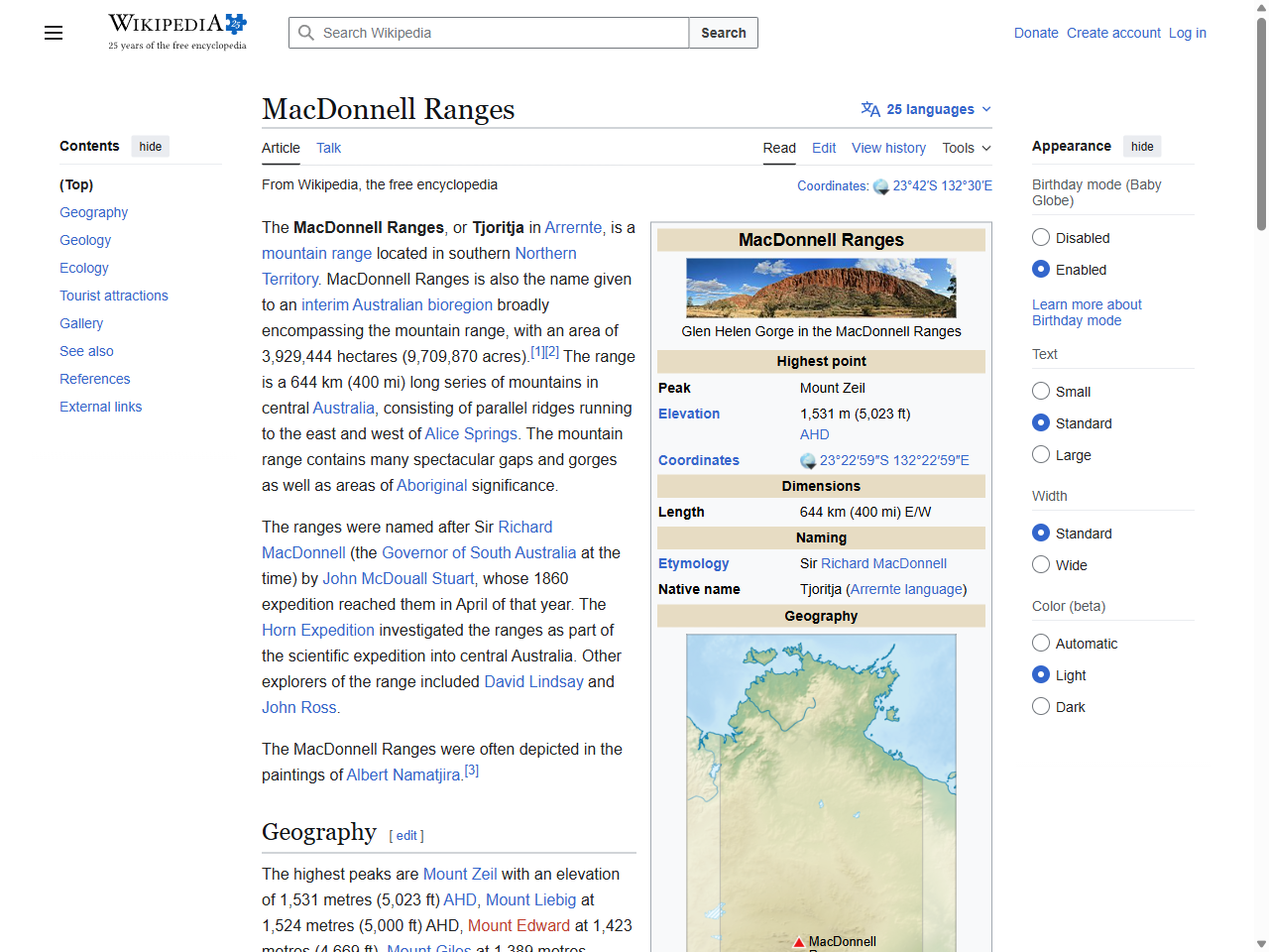Preview of MacDonnell Ranges - Wikipedia