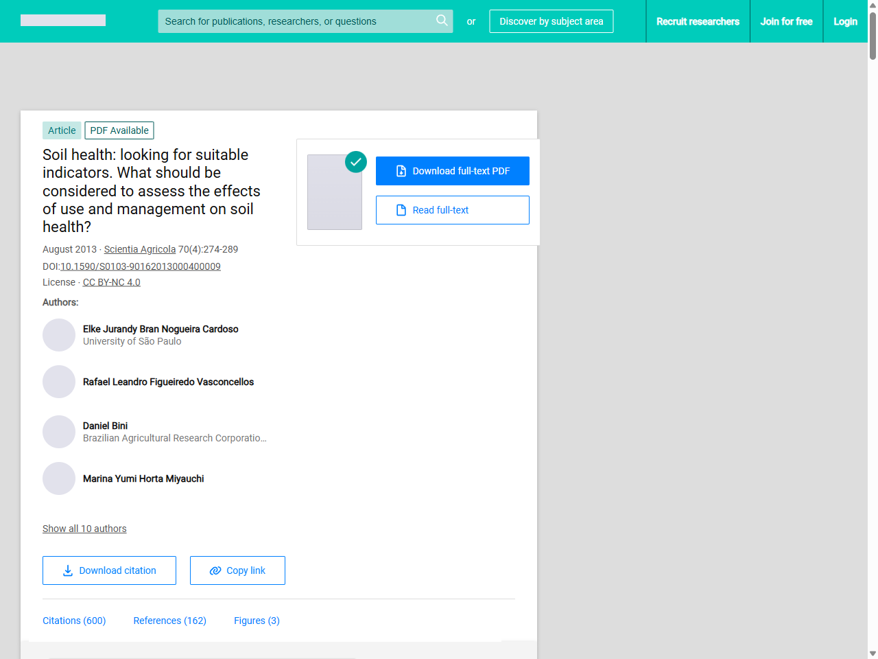 Preview of Looking for suitable indicators. What should be considered to assess the effects of use and management on soil health? - ResearchGate, accessed July 19, 2025, 