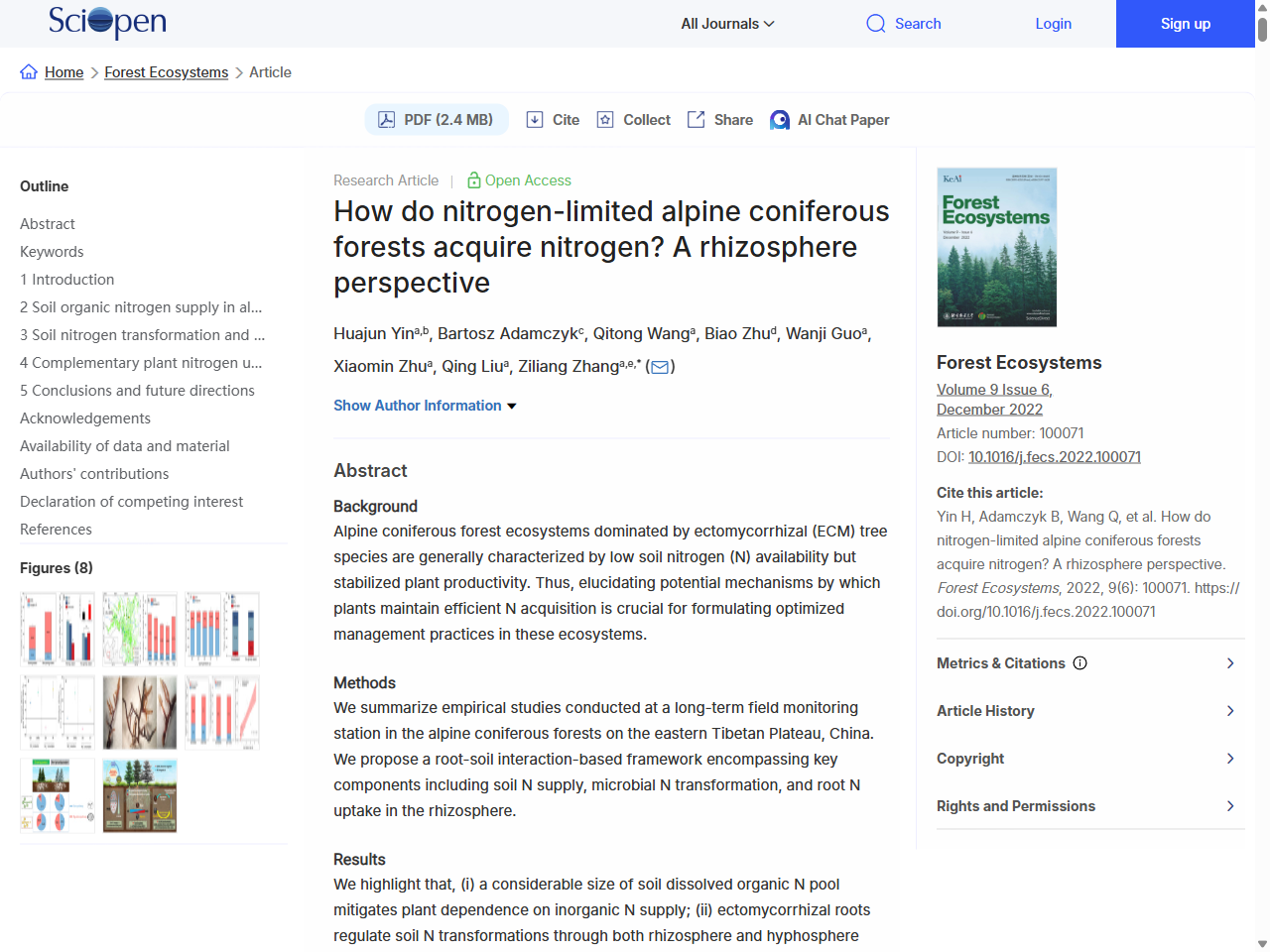 Preview of How do nitrogen-limited alpine coniferous forests acquire nitrogen? A rhizosphere perspective - SciOpen, accessed May 27, 2025, 