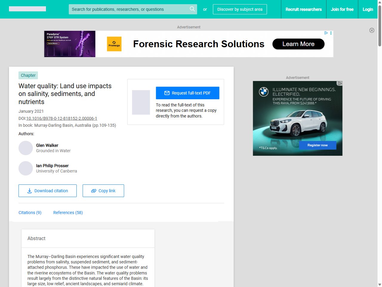 Preview of Water quality: Land use impacts on salinity, sediments, and nutrients - ResearchGate, accessed July 20, 2025