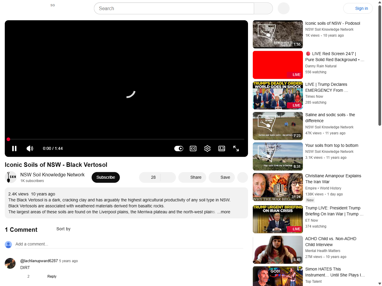 Preview of Iconic Soils of NSW - Black Vertosol - YouTube, accessed July 21, 2025