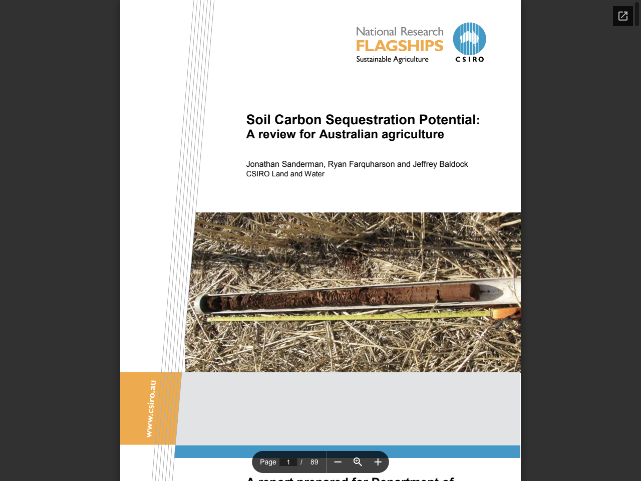 Preview of Soil Carbon Sequestration Potential: A review for Australian agriculture - MLA, accessed August 5, 2025, 