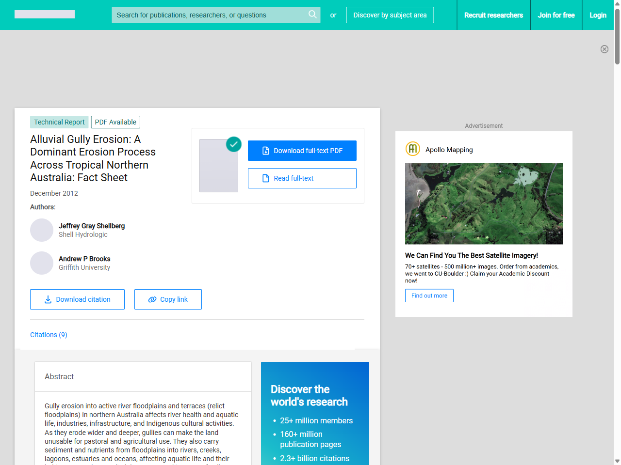 Preview of (PDF) Gully erosion prediction across a large region ... - ResearchGate, accessed July 21, 2025, 
