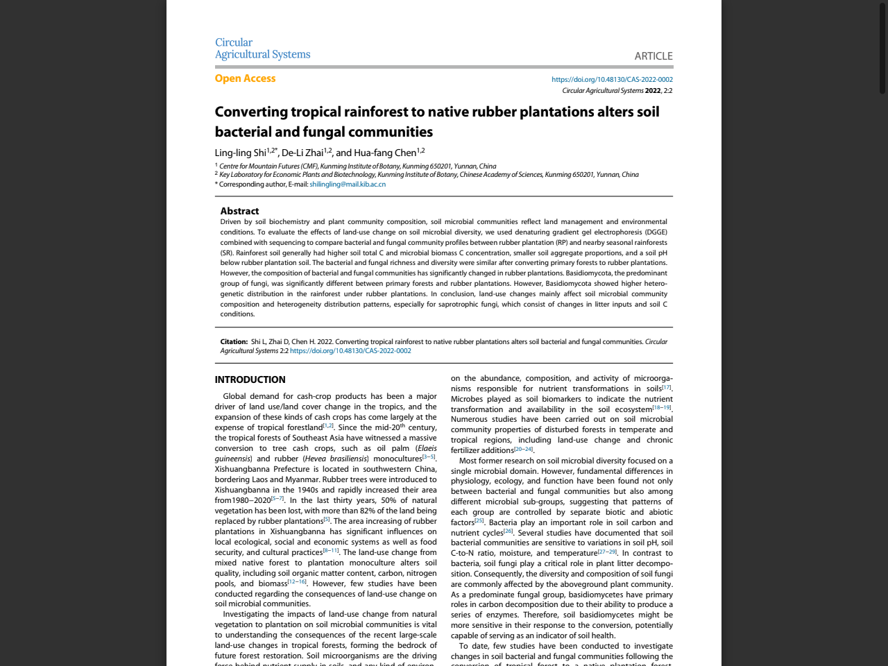 Preview of Unravelling the effects of tropical land use conversion on the soil microbiome, accessed July 23, 2025