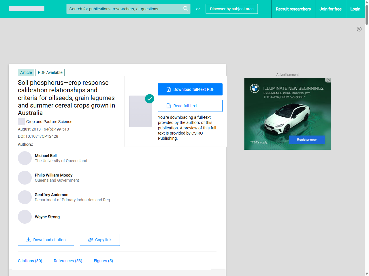 Preview of (PDF) Soil phosphorus—crop response calibration relationships and ..., accessed August 4, 2025