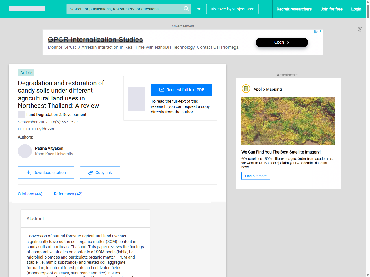 Preview of Degradation and restoration of sandy soils under different agricultural land uses in Northeast Thailand: A review | Request PDF - ResearchGate, accessed July 22, 2025,