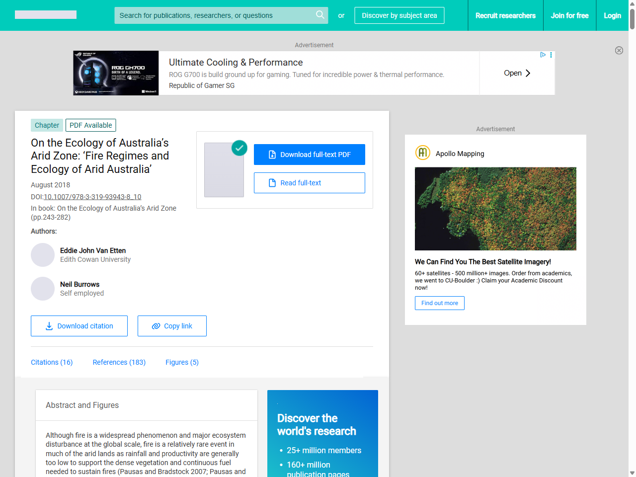 Preview of On the Ecology of Australia's Arid Zone: 'Fire Regimes and Ecology of Arid Australia', accessed July 15, 2025