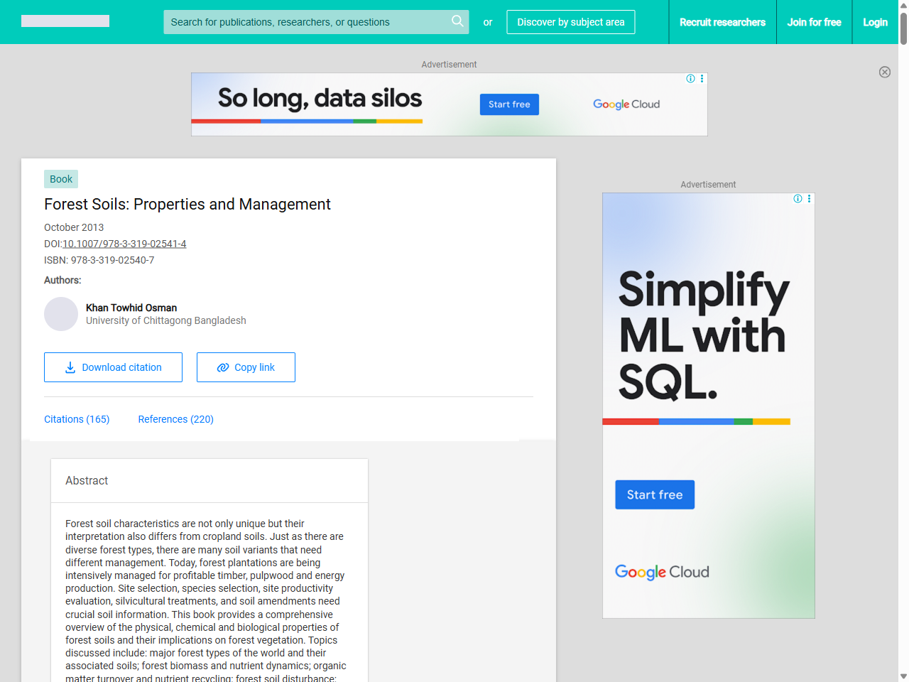 Preview of Forest Soils: Properties and Management | Request PDF - ResearchGate, accessed August 9, 2025