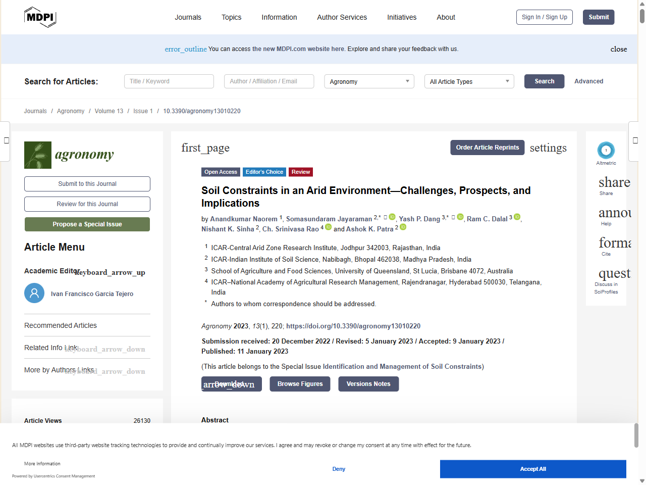 Preview of Soil Constraints in an Arid Environment—Challenges, Prospects, and Implications - MDPI, accessed July 6, 2025,