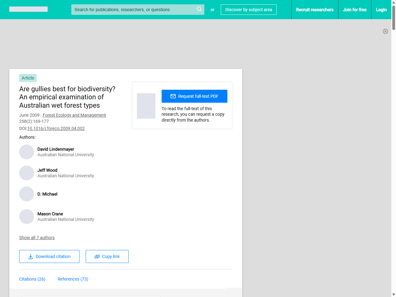 Preview of The conservation value of mesic gullies in dry forest landscapes: Avian assemblages in the box-ironbark ecosystem of southern Australia | Request PDF - ResearchGate, accessed August 28, 2025, 