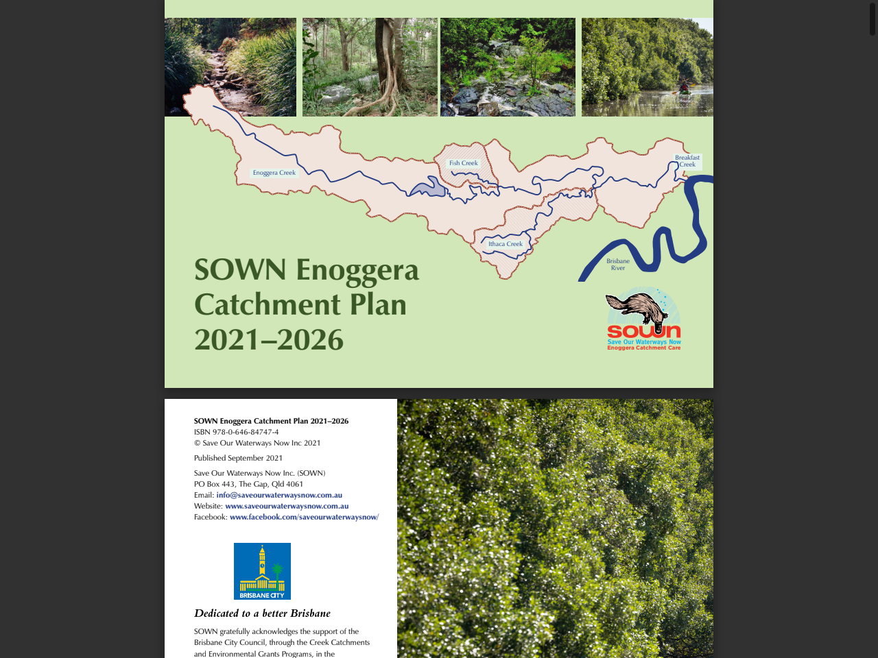 Preview of SOWN Enoggera Catchment Plan 2021–2026 - Save Our Waterways Now, accessed July 21, 2025