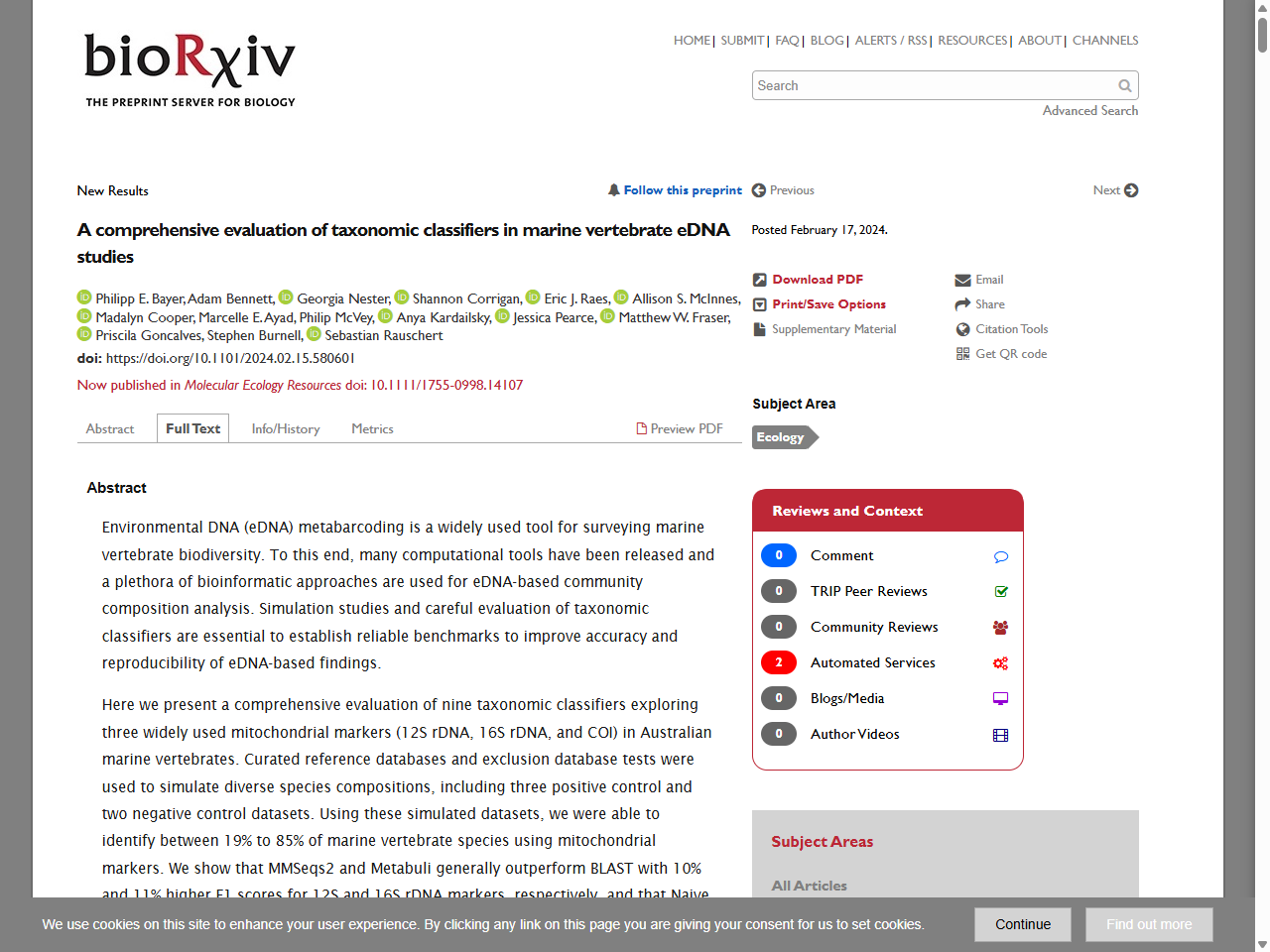 Preview of Environmental DNA in practice: a roadmap towards integrating eDNA methods in marine monitoring programs, accessed on May 23, 2025