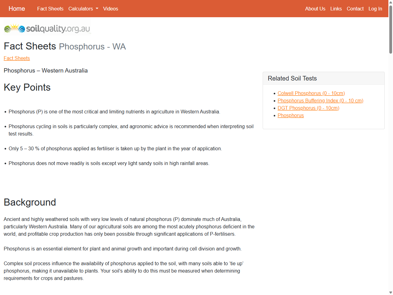 Preview of Phosphorus - Qld | Fact Sheets | soilquality.org.au, accessed August 28, 2025