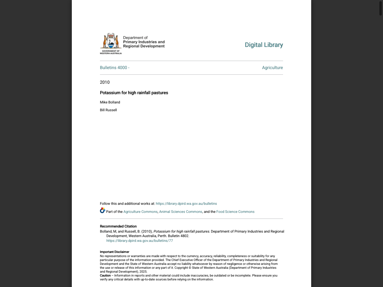 Preview of Potassium for high-performing pastures | Nutrient Advantage, accessed July 18, 2025, 