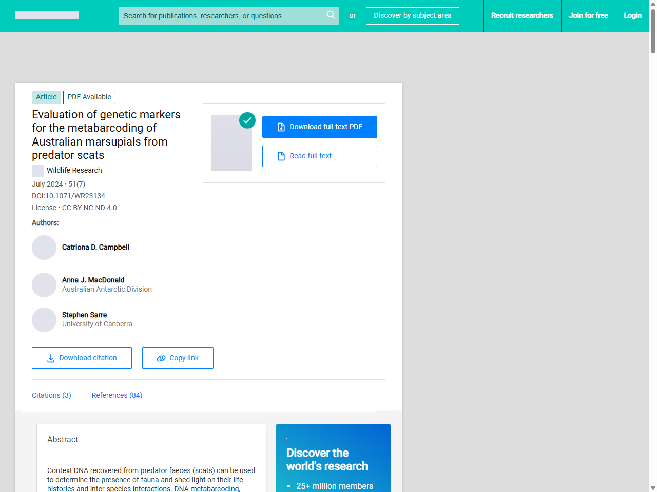 Preview of Harnessing the Power of eDNA for Biodiversity Monitoring, accessed on May 23, 2025