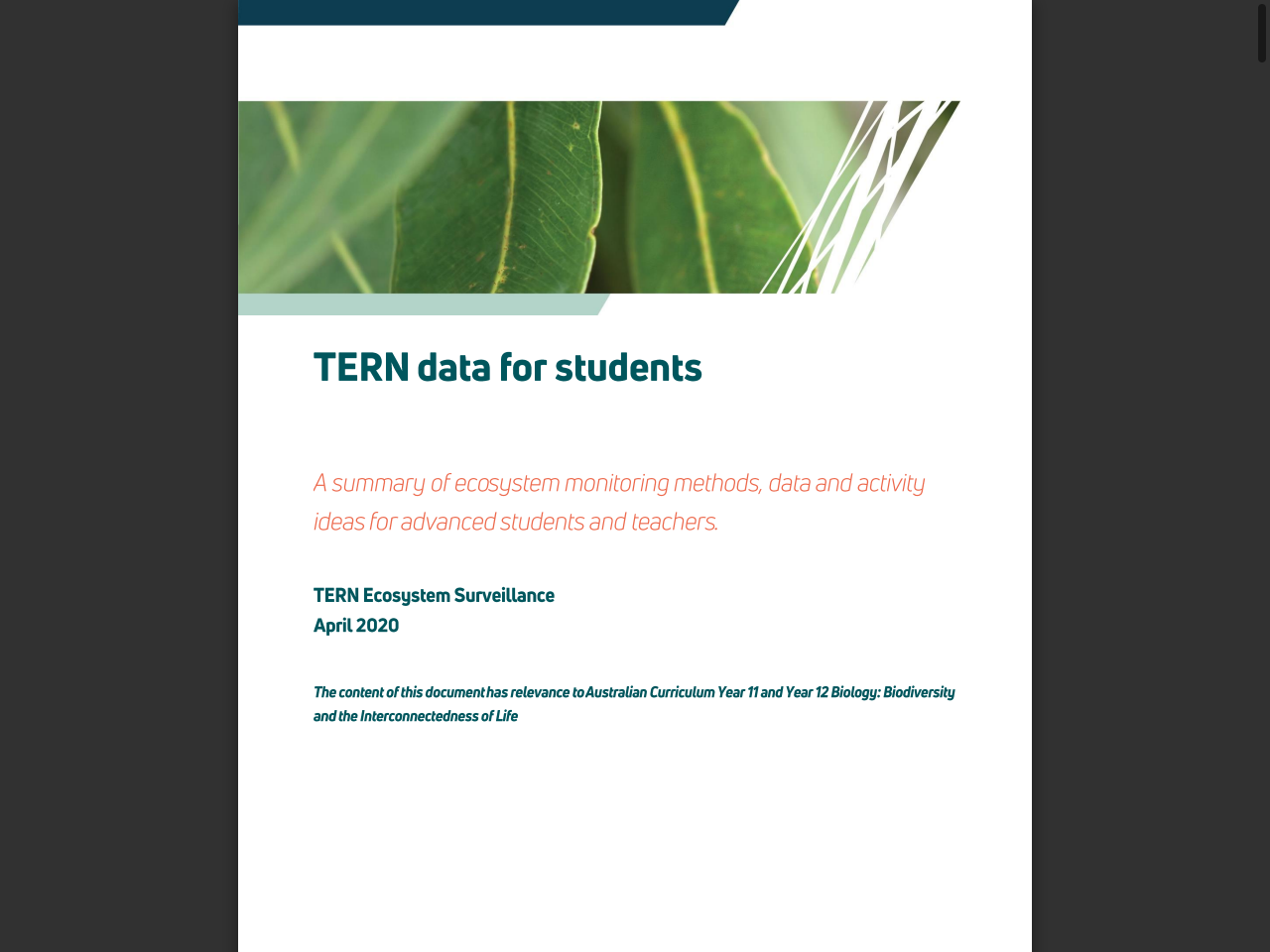 Preview of Point intercept data - TERN Australia