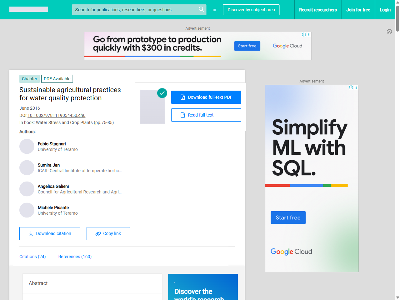 Preview of Sustainable agricultural practices for water quality protection - ResearchGate, accessed May 10, 2025, 