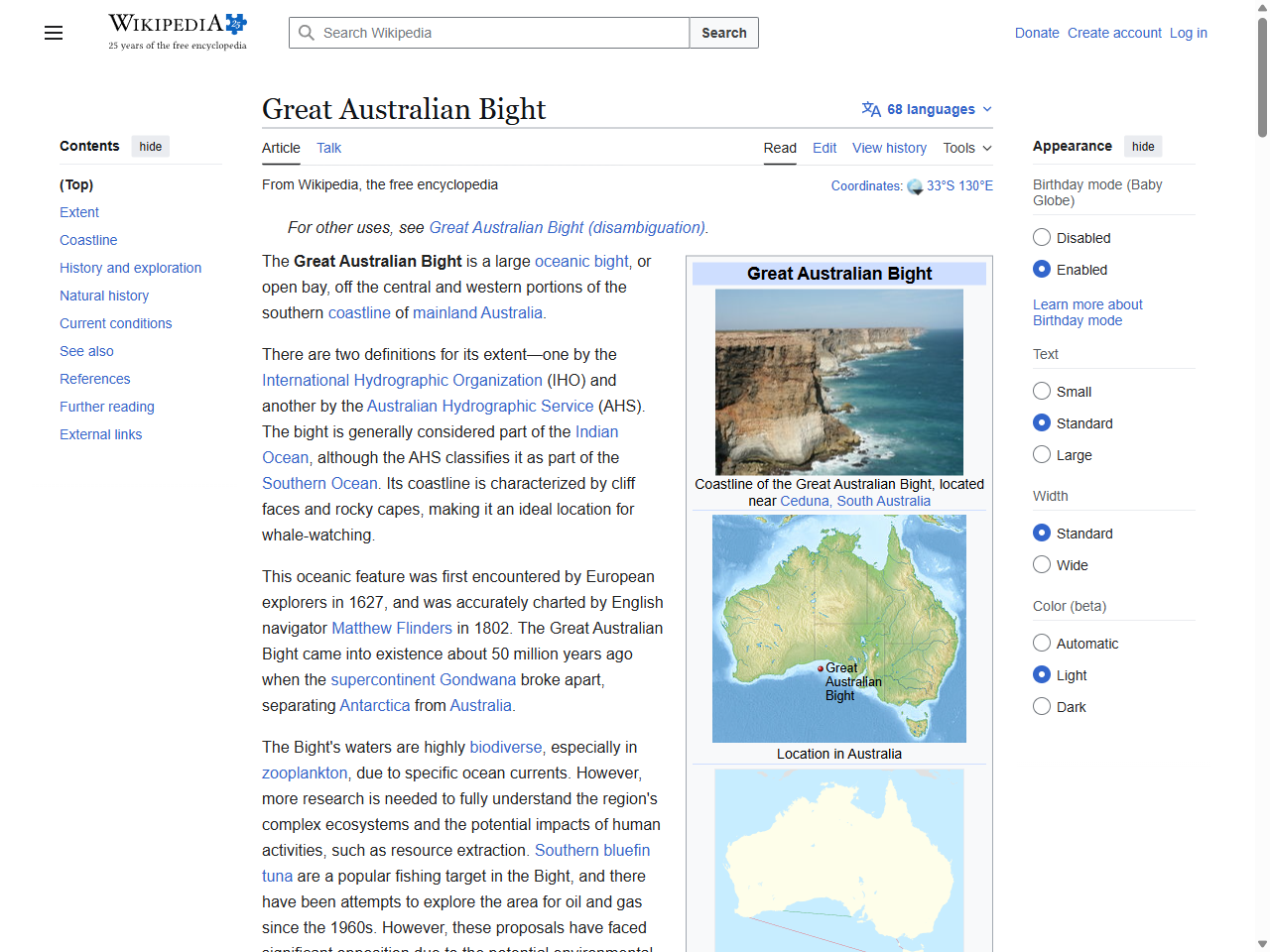 Preview of Great Australian Bight - Wikipedia, accessed July 26, 2025,
