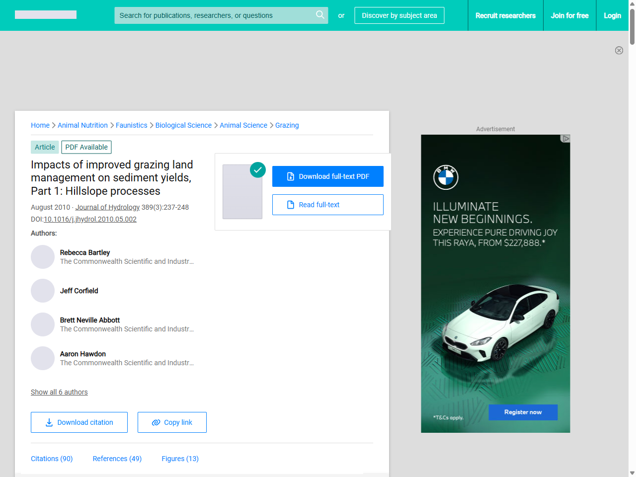 Preview of Impacts of improved grazing land management on sediment yields, Part 1: Hillslope processes - ResearchGate, accessed July 19, 2025, 