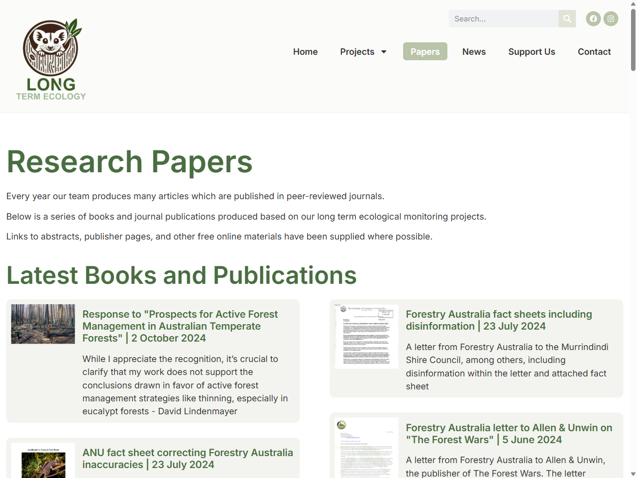 Preview of Research Papers & Publications - Long Term Ecology, accessed May 10, 2025, 