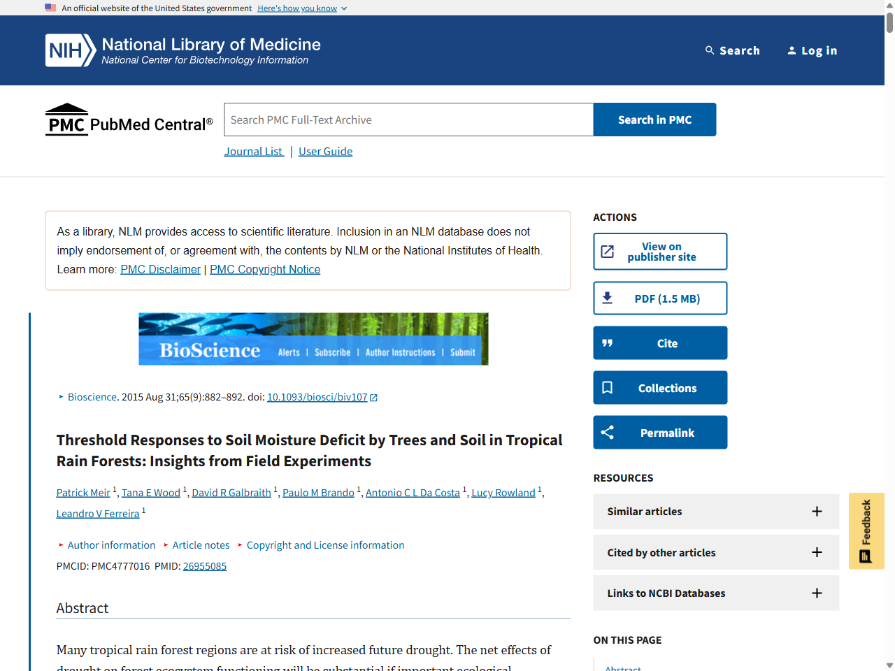 Preview of Emission of CO2 from tropical riparian forest soil is controlled by soil temperature