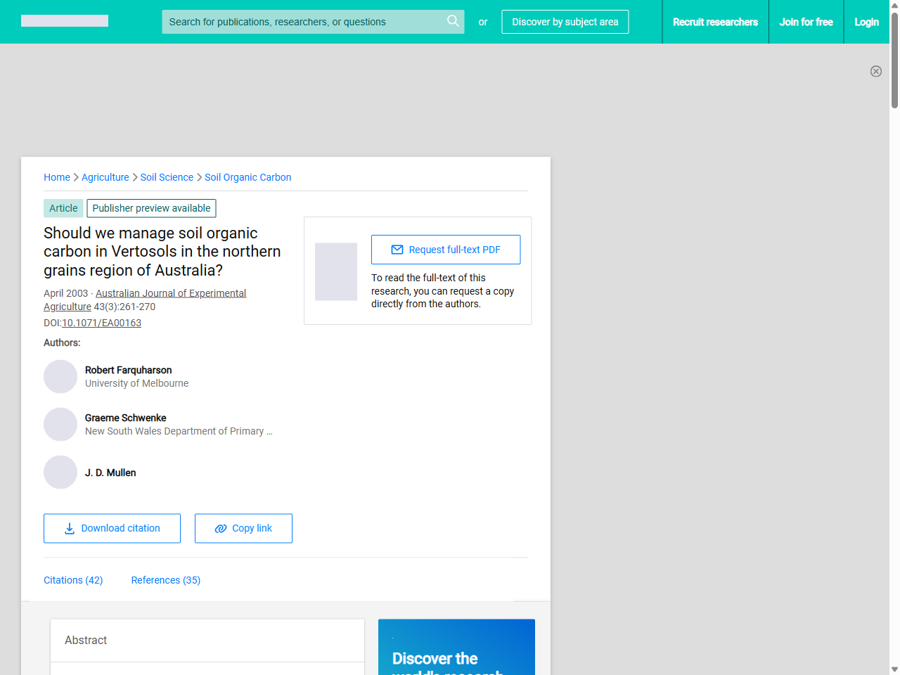 Preview of Dalal, R.C. et al. (2011). Should we manage soil organic carbon in Vertosols in the northern grains region of Australia? Vadose Zone Journal. (Also references a study on TEK-based organic input systems).