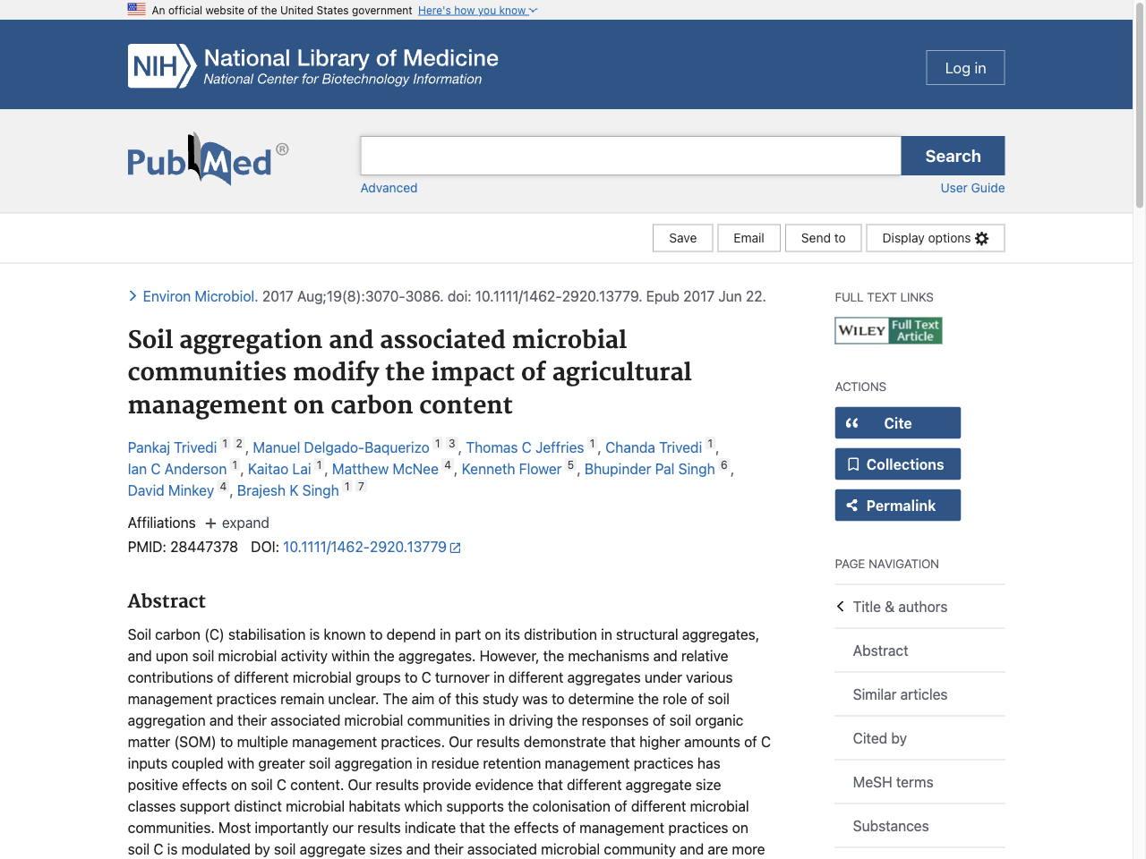 Preview of Soil aggregation and associated microbial communities modify the impact of agricultural management on carbon content - PubMed, accessed August 5, 2025,