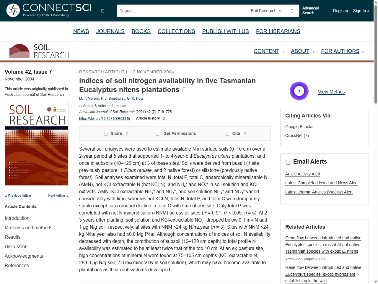 Preview of Soil Compaction Affects the Growth and Establishment of Street Trees in Urban Australia