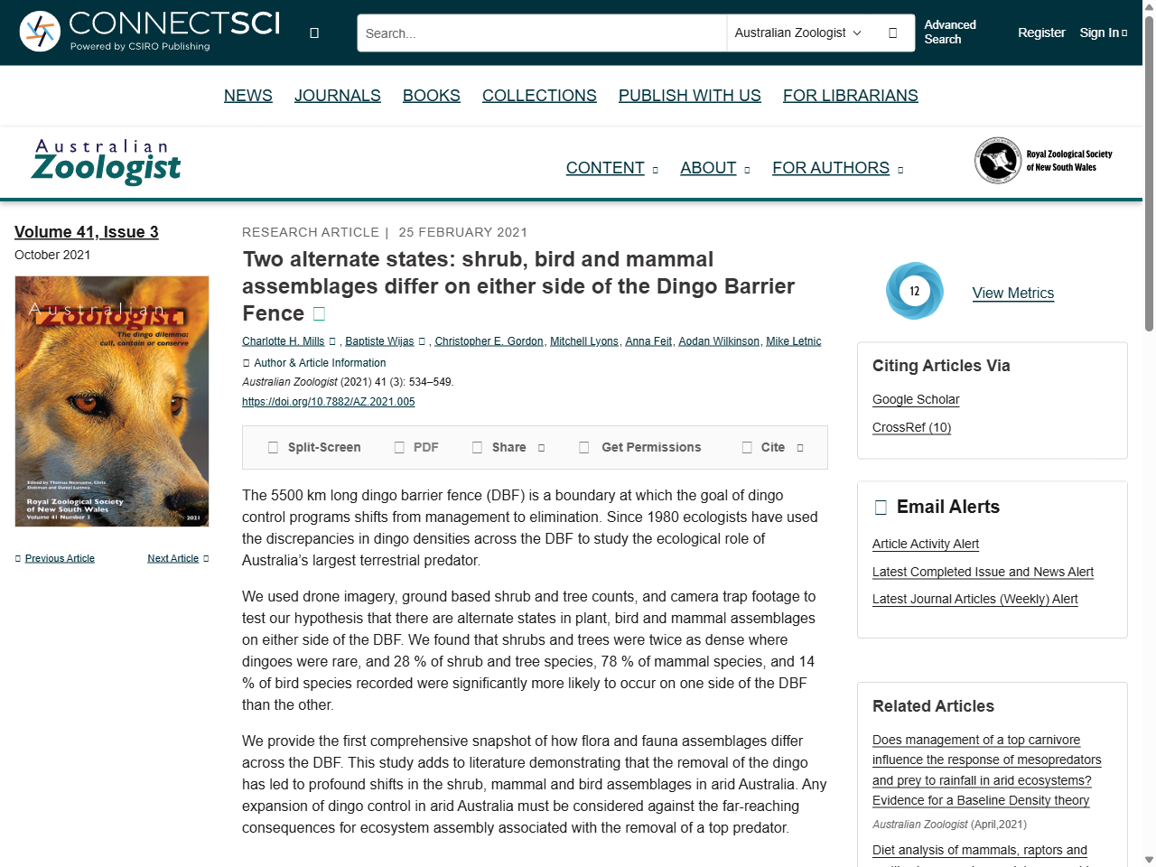 Preview of Use of European rabbit warrens by sympatric vertebrates in semi-arid Australia (Read et al. 2023)
