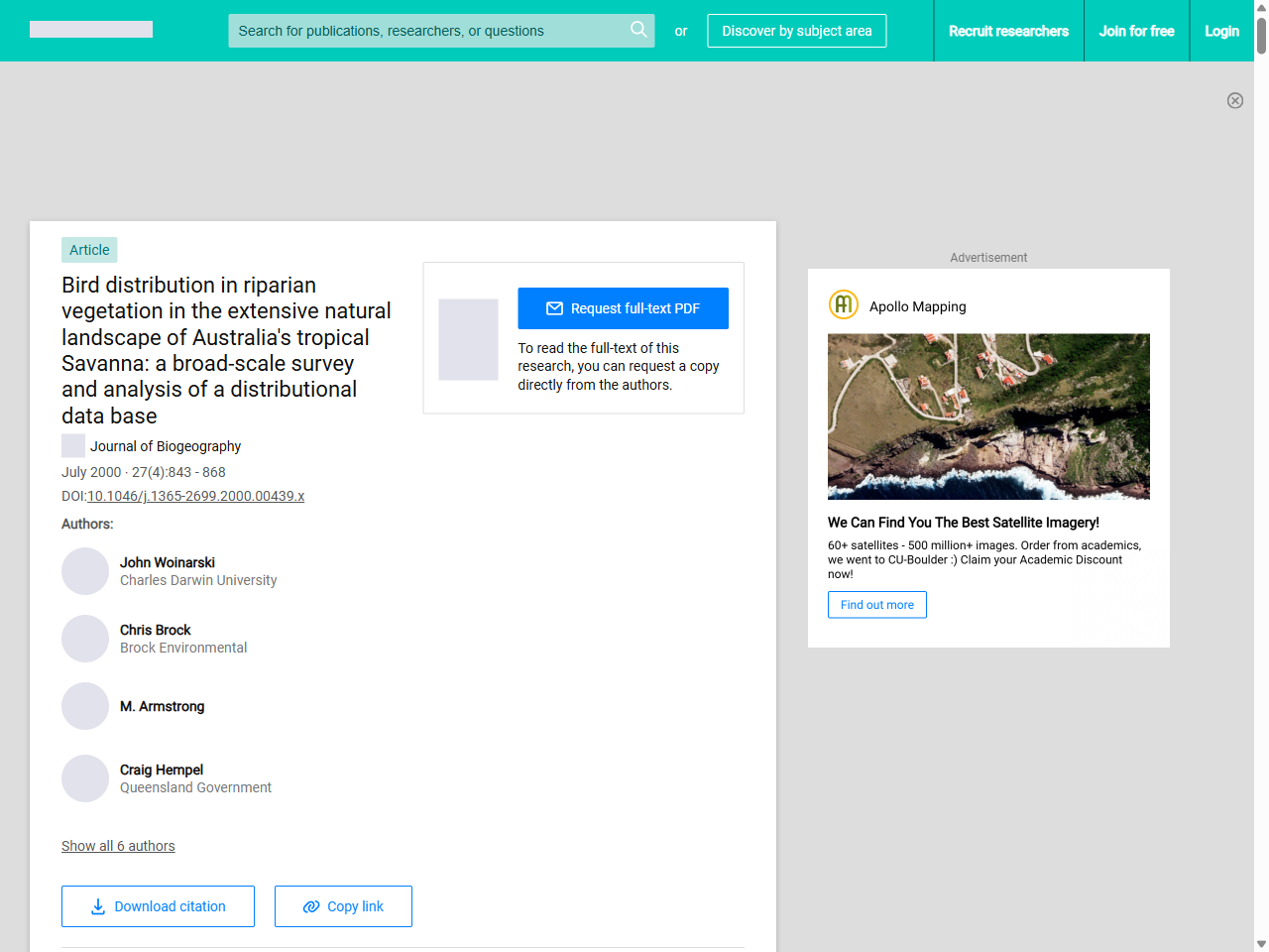 Preview of A longitudinal survey of the water quality of the ... - Territory Stories