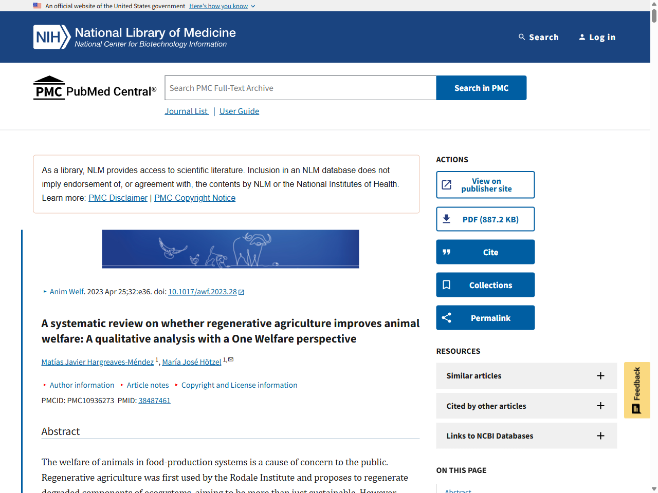 Preview of A systematic review on whether regenerative agriculture improves animal welfare, accessed July 9, 2025,