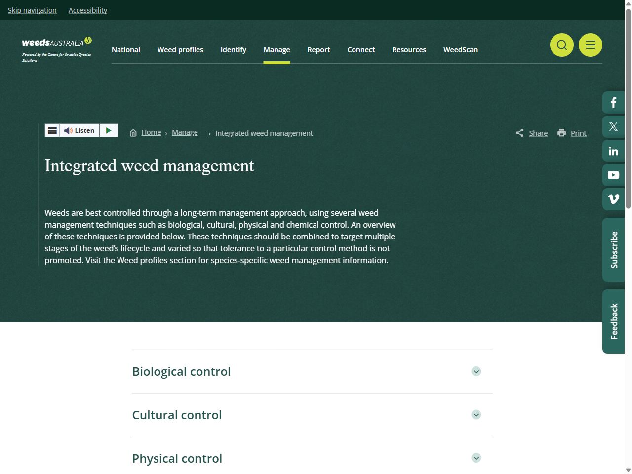 Preview of Integrated weed management - Weeds Australia, accessed July 7, 2025