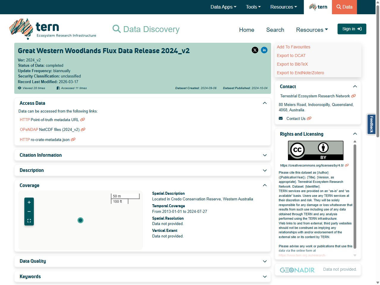 Preview of Great Western Woodlands Flux Data Release 2024_v2 - TERN Data ...