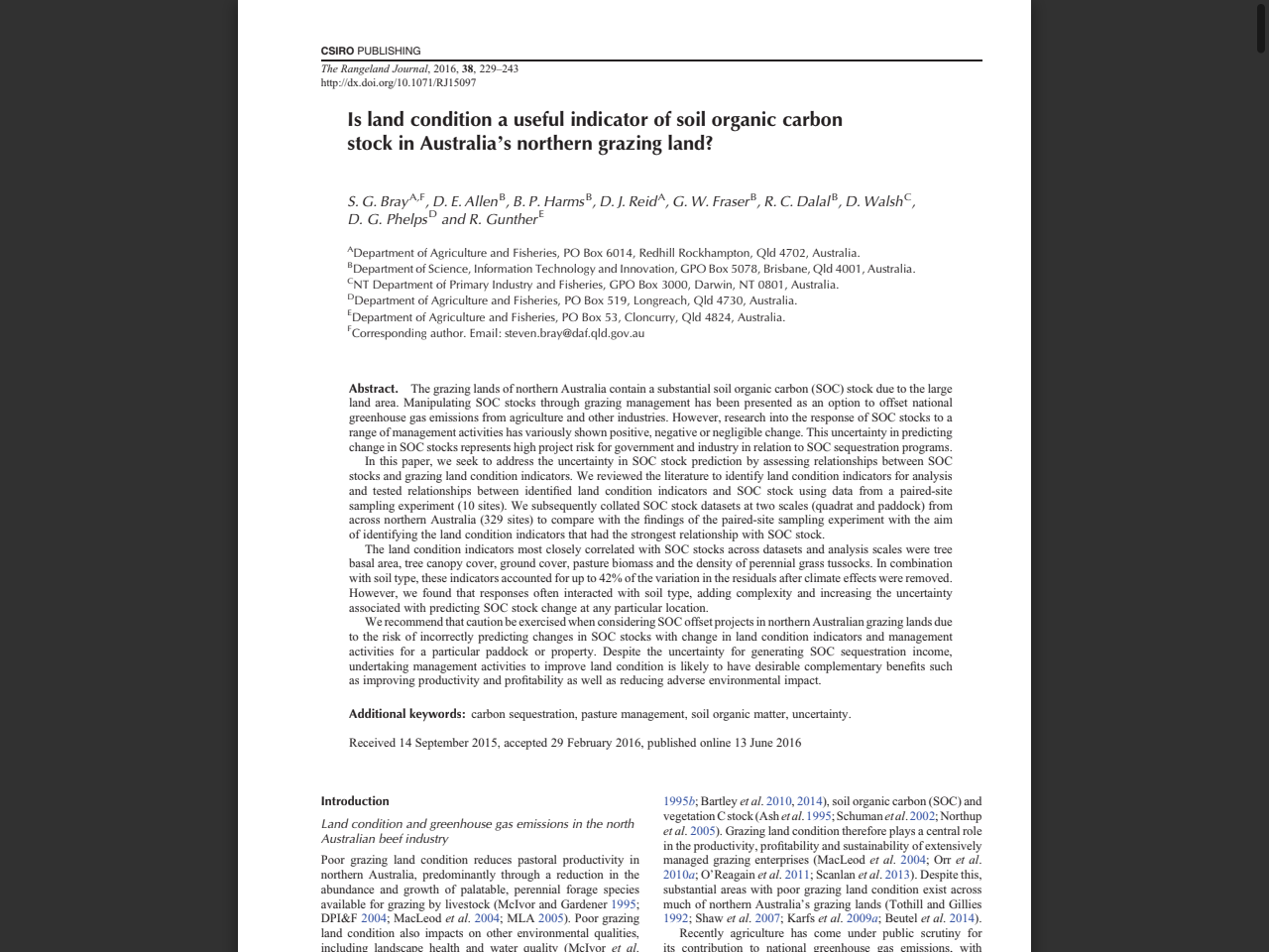 Preview of Sustainable Development of Tropical Australia R&D for Management of Land, Water and Marine Resources Scoping Study