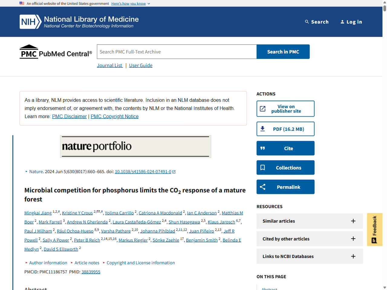 Preview of Soil carbon, nutrient, and microbial interactions in a phosphorus limited ecosystem exposed to elevated CO2 Johanna Pihlblad - Research Profiles and Repository - Western Sydney University