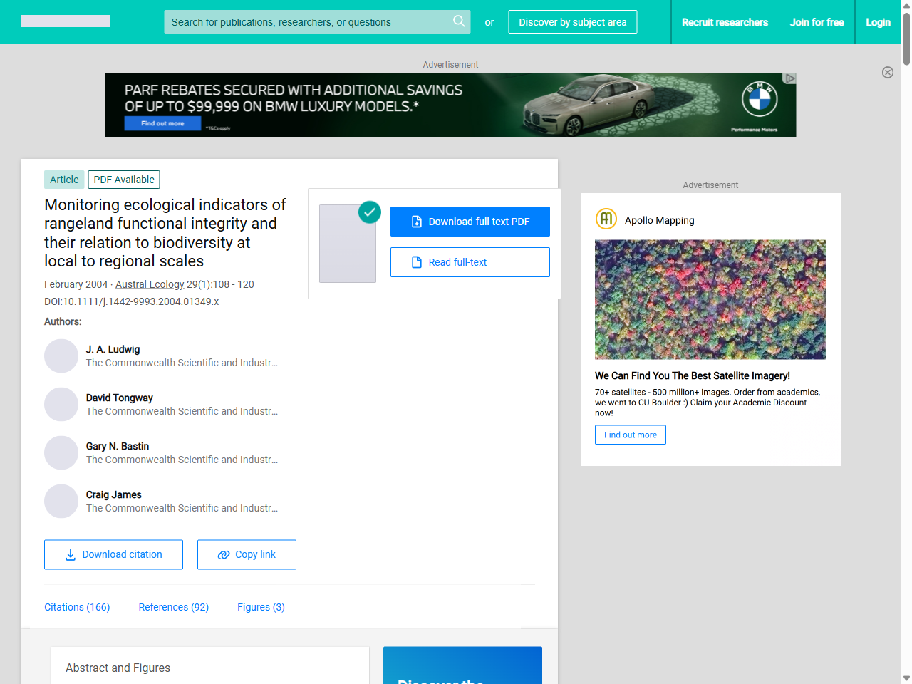 Preview of (PDF) Monitoring ecological indicators of rangeland functional ..., accessed July 24, 2025