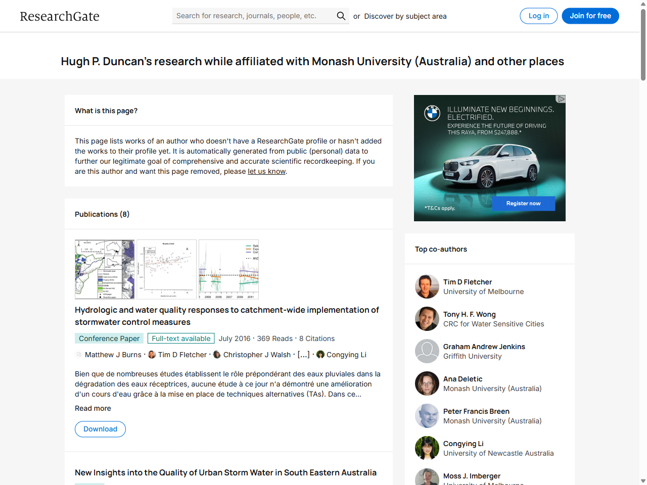 Preview of Hugh P. Duncan's research works | Monash University (Australia) and other places, accessed August 11, 2025, 