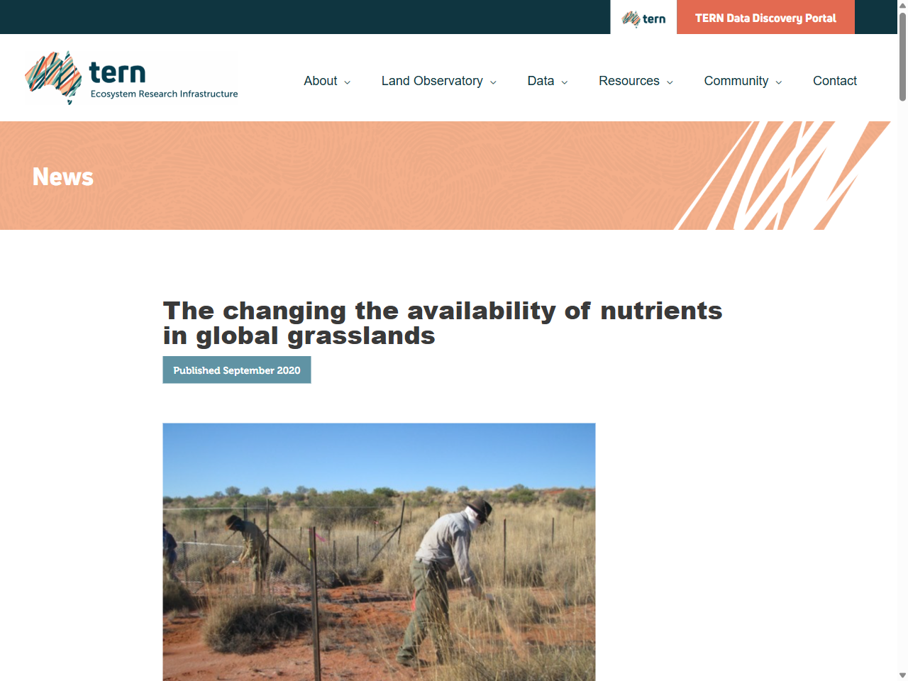 Preview of The changing the availability of nutrients in global grasslands - TERN Australia, accessed July 30, 2025, 